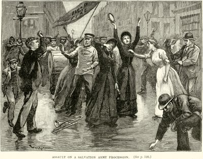Assault on a Salvation Army Procession by English School